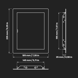 Repa Market 6 x 8 Inch Access Panel for Drywall/White Powder Coated Steel Wall Hole Cover/Door Panel/Cover Plates with Latch – Service Hatch/HVAC Access Door for Plumbing, Electrical Use