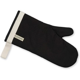 Le Creuset Ofenhandschuh mit extra langem Ärmel, Einheitsgröße, Schwarz, Baumwoll-Canvas, 95002300000000