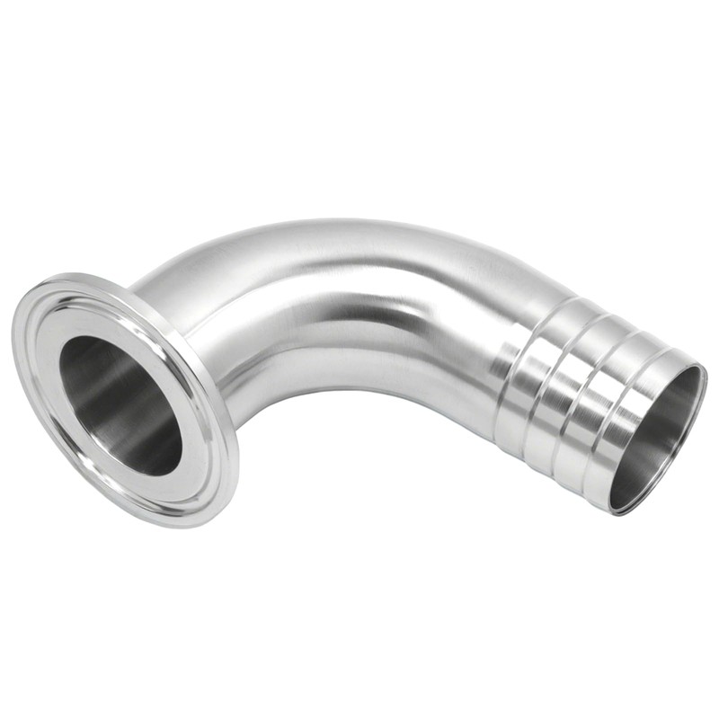 Goldpea Stainless Steel 304 Sanitary Hose Fitting Single Barb 90