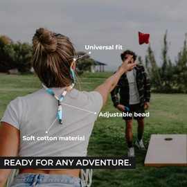 Ukes Premium Sunglass Strap - Durable & Soft Glasses Strap Designed with Cotton Material - Secure fit for Your Glasses and Eyewear