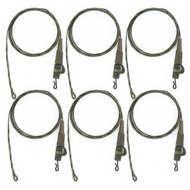 6pcs Carp Fishing Guide Core Line Carp Clip Leads Line Hair Rig Tied Twist Connector Accessories (FBA-LC211)