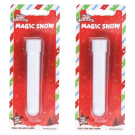 HENBRANDT 2x Magic Snow Tubes 12cm Vial Christmas Time Instant Snow Powder DIY Xmas Slime Fake Snowflakes for Winter Wonderland Christmas Party Decorations