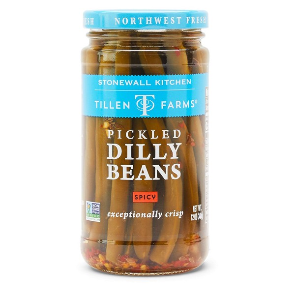Tillen Farms Pickled Hot & Spicy Dilly Beans, 12 oz