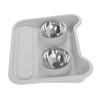 Cat Water Food Bowl 15 Degree Tilt Prevent Spill Stainless