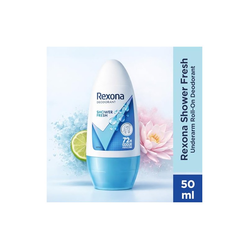 Rexona Shower Fresh Underarm Odour Protection Roll On, 50ml