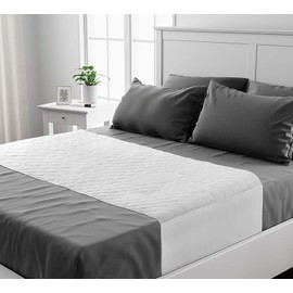 Lynmark® Washable Bed Pads - Non-Slip Waterproof Mattress Protector Underpads with Extra Long Tucks - Ultra-Absorbent Oeko-Tex Certified Cotton Incontinence Pad for Bedwetting - Queen (36" x 60"),