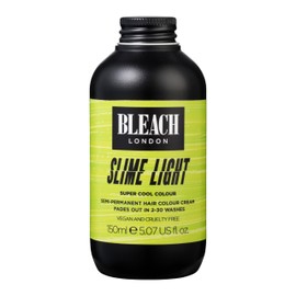 BLEACH LONDON Slime Light Semi-Permanent Hair Colour Cream - Electric Green, Vegan, Cruelty Free, Vibrant Temporary Dye 150 ml