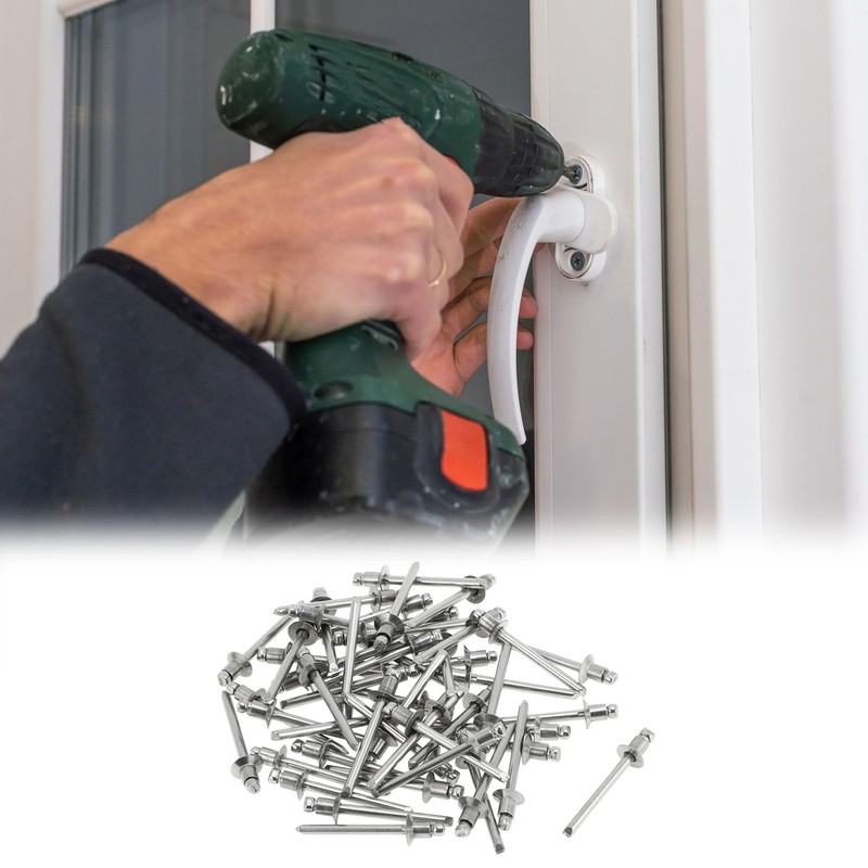 RATCHROLL 50 Pcs Open End Large Flange Blind Rivets 4.8mm