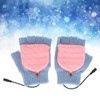 USB Heating Gloves Full Finger Half Fingerless Double Sided Heating