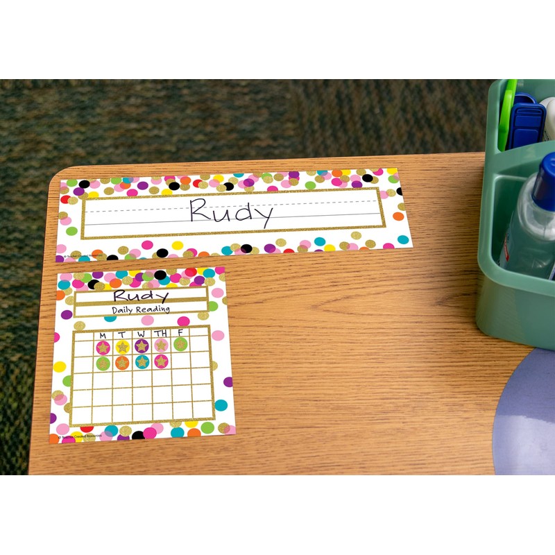 Teacher Created Resources 5886 Confetti Name Plates