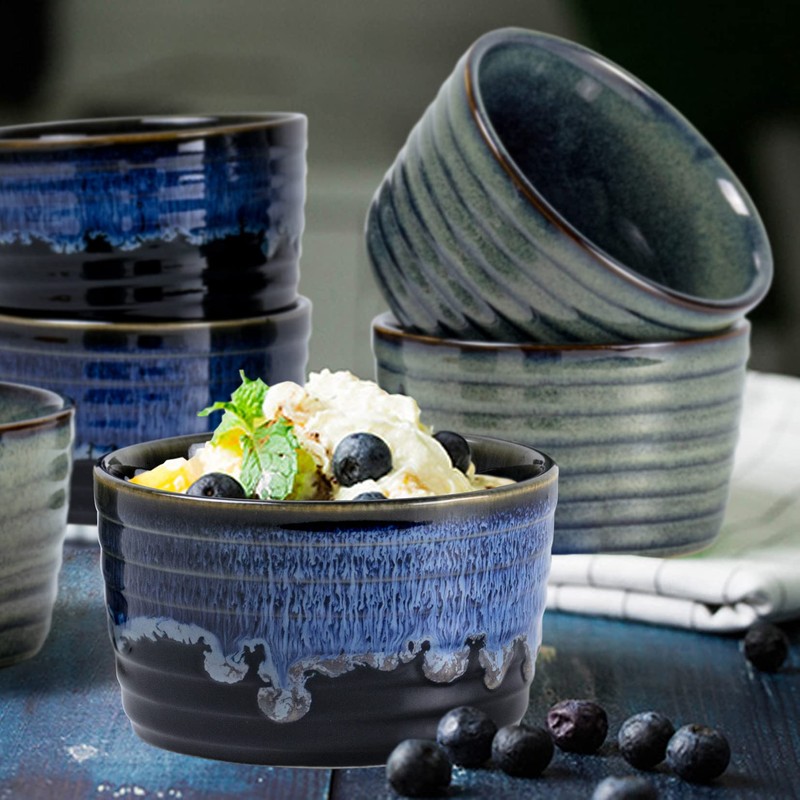 UNICASA Ramekin Set of 2, UNICASA 8 oz Creme Brulee