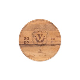 Ironwood Gourmet, 0.5 x 9 x 9 inches, Multi-Use Circle Serving Board: 2007 Wine Barrel
