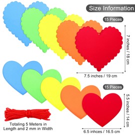 Fovths 430 Pieces Valentines Hearts Foam Craft Set Include Colorful Hearts Foam and Self-Adhesive Heart Foam Stickers for Valentine's Day Craft DIY Supplies Gifts Wedding Anniversary, Assorted Color
