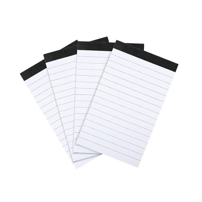 Pack of 8 Notepad A7 Writing Pad Lined Small, 30