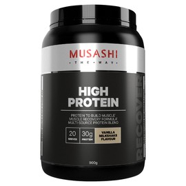 NEW Musashi Protein Powder P High Whey Vanilla 900g Sports Supplements