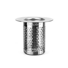 DEANKEJI Shower Drain Strainer, 5.5 x 5 cm, Hair Strainer, Silver Stainless Steel Shower Drain Hair Catcher, Sink Strainer Can be Used for Kitchen, Bathroom, Balcony Floor Drain