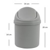 Dynko Mini Desktop Bin with Swing Lid, 2 L Plastic