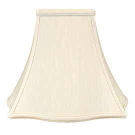 Royal Designs, Inc. Flare Bottom Outside Square Bell Lamp Shade, BS-702-16BG-2, Beige, 7 x 16 x 12.25, Set of 2
