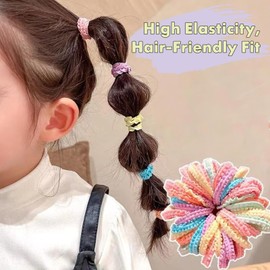 50 Pcs Mini Elastic Hair Ties – Soft, Stretchy & Damage-Free Colorful Hair Bands, Durable Mini Rubber Bands for Girls, Toddlers & Women