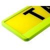 TAPORT® YELLOW NEON CAR REGISTRATION HOLDER FOR ANY CAR ,