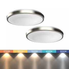 Boost Lighting, Inc. 11" 13" LED Ceiling Light ALL-IN-ONE Adjustable Color Dimmable Flush Mount Slim - 13 in, 2-Pack