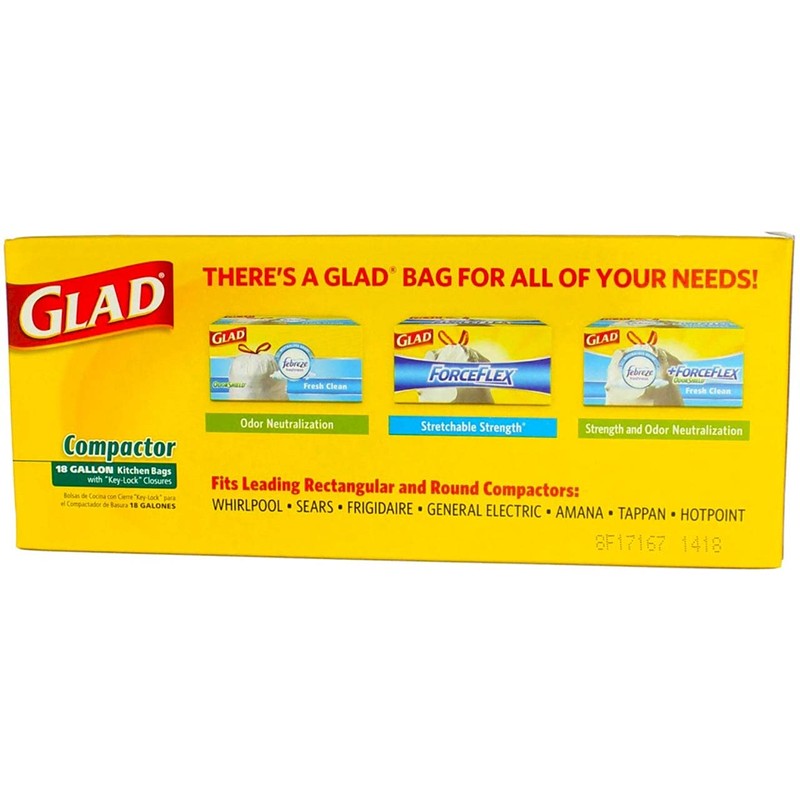 Glad Compactor Bolsas de basura de cocina – Bolsa de
