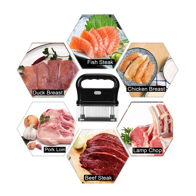 Detachable Meat Tenderizer Tool with 48 Needles Meat Hammer for