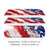 Yopiiefa American Flag Bedding Set 3 Pieces Soft Comforter Cover