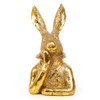 Logbuch-Verlag Gold-coloured Easter bunny figure, Easter decoration for standing, bunny