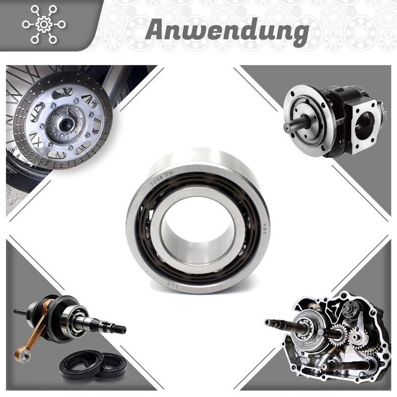 Parts and Parts Angular Contact Ball Bearing 3208/5208 C3 40
