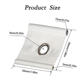 Basetousual Pack of 10 Piping Eyelets for Piping Rail 5/6 mm - 7/8 mm RV Awning Hooks, Camping Eyelet Piping Tape, Piping Strips Hooks, Piping Stoppers, Suitable for Motorhomes, Caravans, Garden