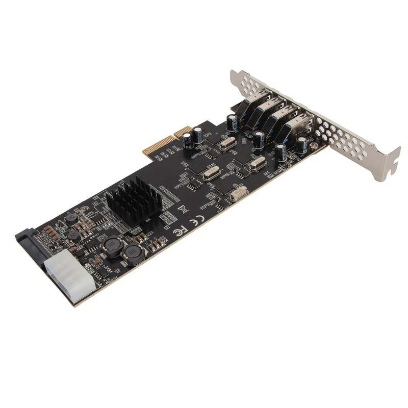 4 Port USB 3.0 PCIE Card 4 Dedicated 5Gbps Channels