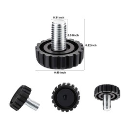 caution 16Pcs M8 Screw in Furniture Glide Leveling Foot Adjustable Feet Glide Leveler Furniture Legs
