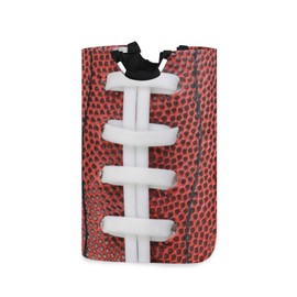 ALAZA Large Laundry Basket Close Up of American Football Laundry Bag Hamper Collapsible Oxford Cloth Stylish Home Storage Bin with Handles, 22.7 Inch