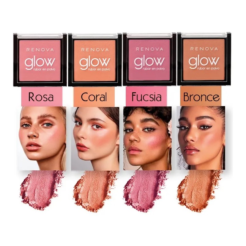 Rubor Glow | Renova Tono del maquillaje Fucsia