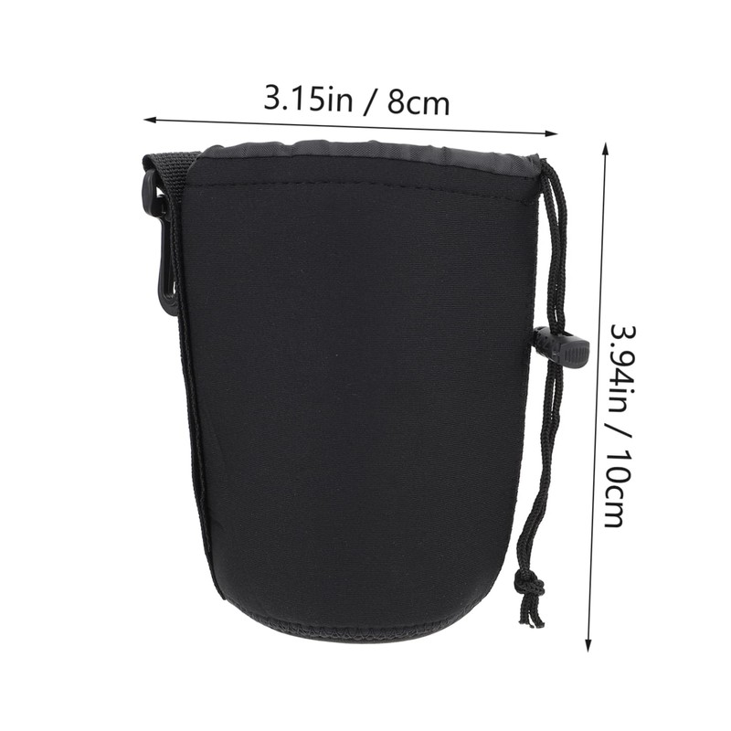 Tofficu 2PCS Shockproof Neoprene Camera Lens Pouch for DSLR Compact