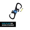 Nighteyes MSBL-03-R7 360° Magnetic Slide Lock Carabiner, Blue