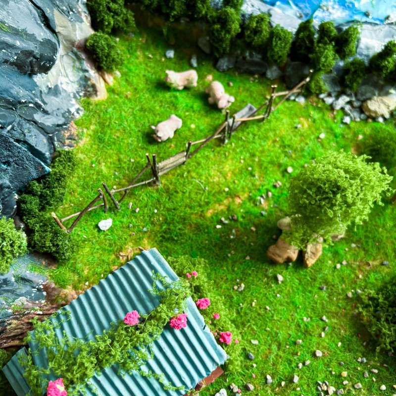 CONNECTION 4 Bags Mini Scattered Grass for Model Making Static
