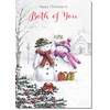doodlecards To Both of You Christmas Card Two Snowmen Medium