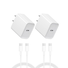 USB C Charger Block，Fast Charging Wall Charger USB C Power Adapter，Type C Brick Cube with Cable for Phone16/16 Plus/16 Pro/16 Pro Max/15/15 Pro Max【2 Pack】