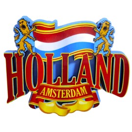 GMTX 5840 Magnet Souvenir Holland Amsterdam Lion 8 x 7 cm Maritime Decoration
