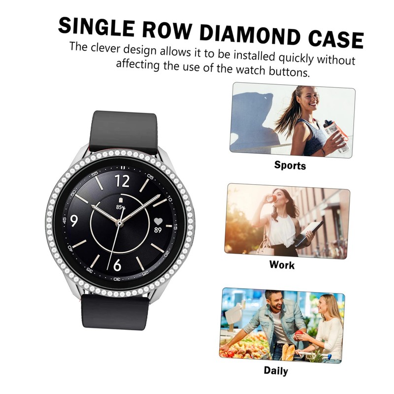 COHEALI Sparkling Watch Case Protective Cover Stylish Scratch Design for