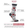 WHD Rooster and Chicken Socks 2-Pack (Gray Heather/Charcoal Heather, Medium)