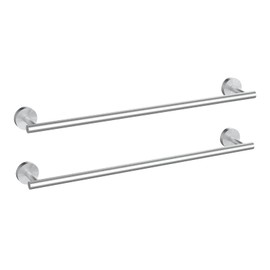 Newfun 24 Inch Brushed Nickel Bathroom Towel Holder,2Pcs Towel Bar for Bathroom Rod Classic SUS304 Stainless Steel Towel Racks Wall Mounted