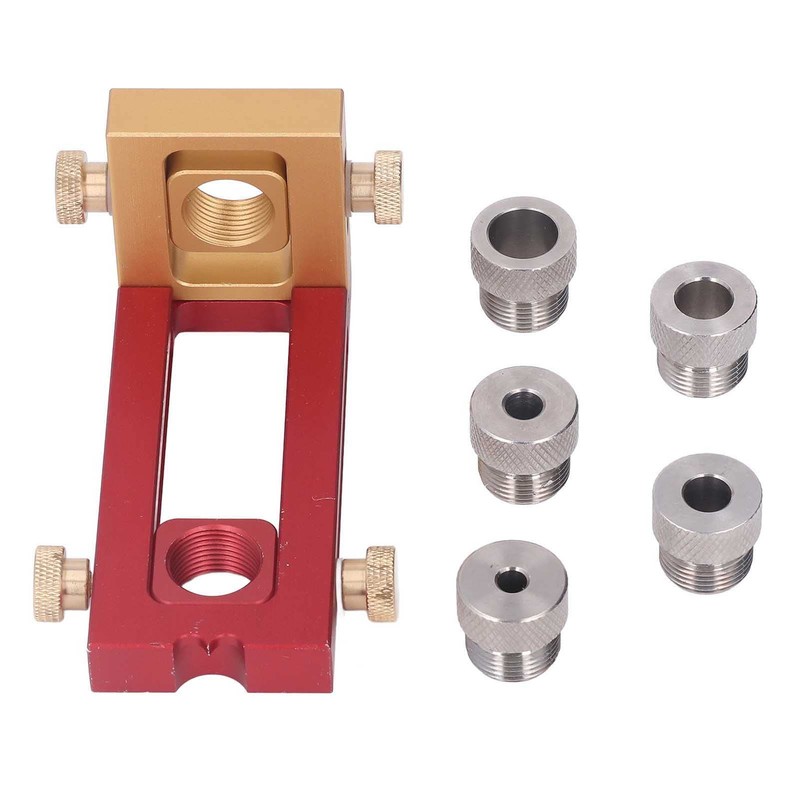 Drill Hole Guide Jig, 6Pcs Cross Flat Hole Puncher Drilling