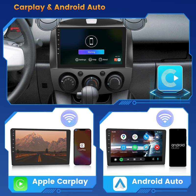 2+64GB Inefala for Mazda 2 2007-2014 Android 13 Car Radio