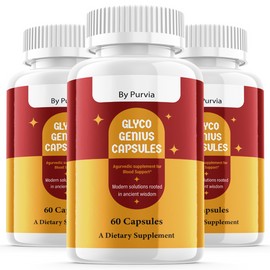 Purvia (3 Pack) Glyco Genius Capsules Strength Formula Wellness Support  (180 Capsules)