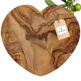 HOFMEISTER® Heart-Shaped Board Made of Olive Wood, 21 cm