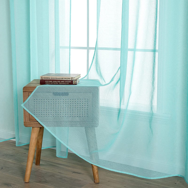 MIULEE 2 Panels Sheer Window Curtains Elegant Window Voile Panels