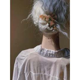 Small Hair Claw Clips for Women, Wavy Edge Pearlescent Colorful Hair Claw Clips Fashion Hair Accessories for Thick Hair (pink+green)